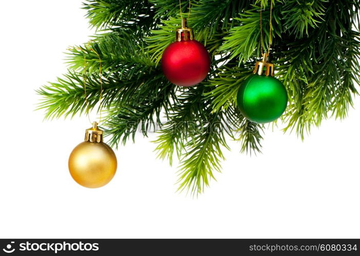 Christmas decoration isolated on the white