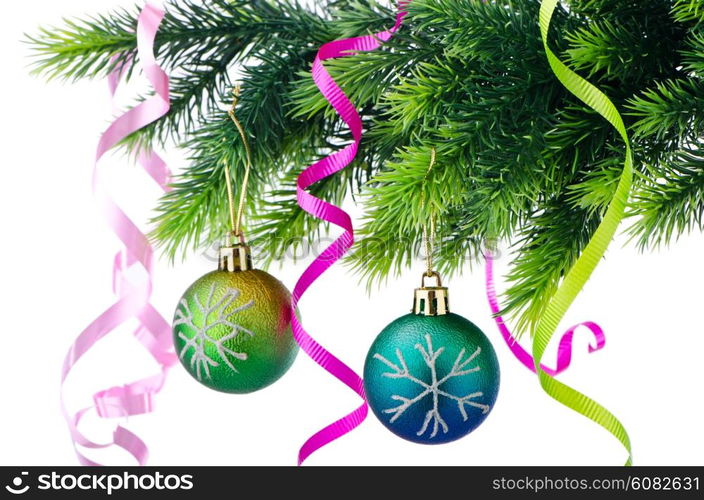 Christmas decoration isolated on the white