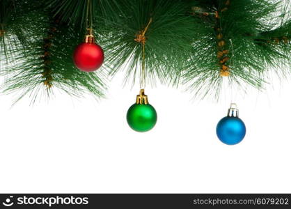 Christmas decoration isolated on the white background