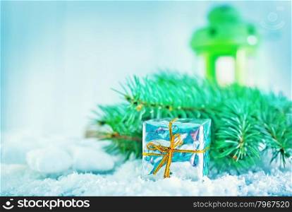 christmas decoration on a table, christmas background