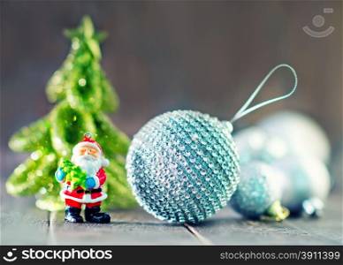 christmas decoration on a table, decoration for christmas tree