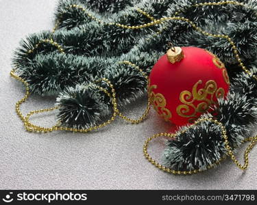 Christmas decoration on Christmas background