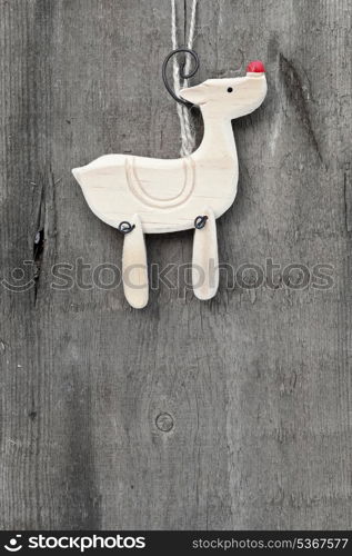 Christmas decoration on rustic wooden background