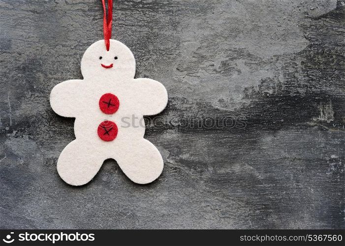 Christmas decoration on slate background
