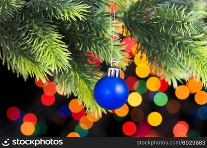 Christmas decoration on the fir tree