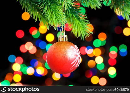 Christmas decoration on the fir tree