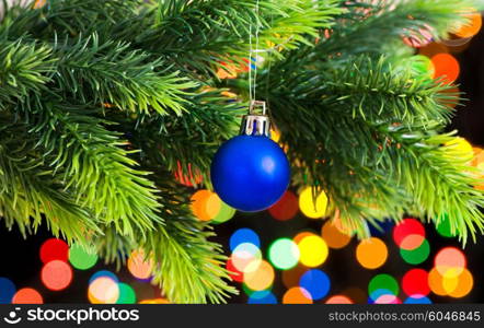 Christmas decoration on the fir tree