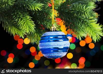 Christmas decoration on the fir tree