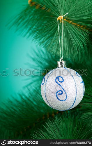 Christmas decoration on the fir tree