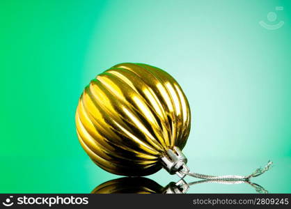 Christmas decoration on the reflective background - holiday concept