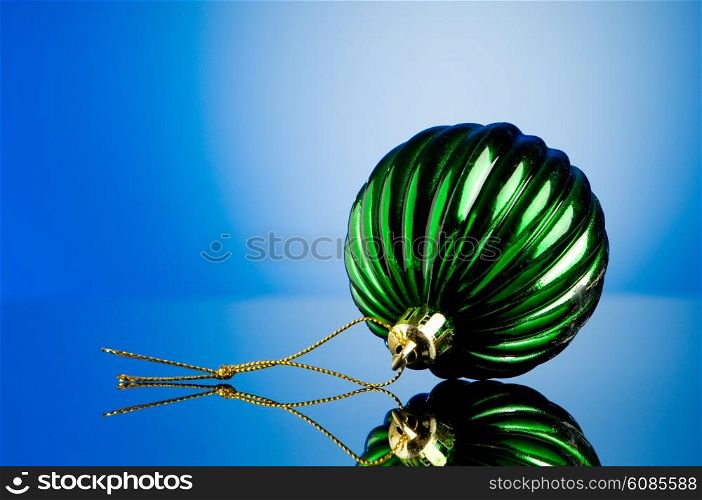 Christmas decoration on the reflective background - holiday concept