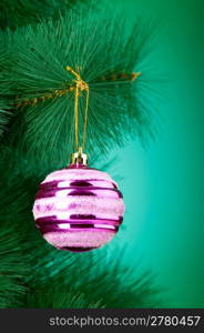 Christmas decoration on the tree - holiday concept