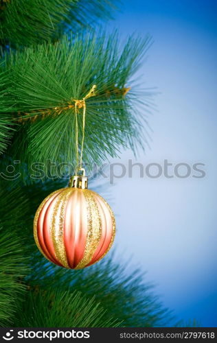 Christmas decoration on the tree - holiday concept