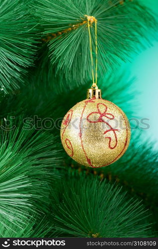 Christmas decoration on the tree - holiday concept