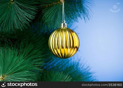 Christmas decoration on the tree - holiday concept