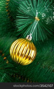 Christmas decoration on the tree - holiday concept