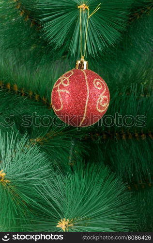 Christmas decoration on the tree - holiday concept