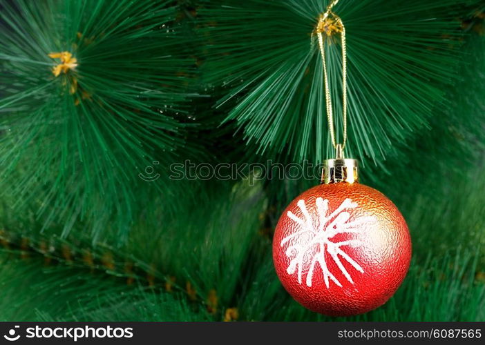 Christmas decoration on the tree - holiday concept