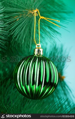 Christmas decoration on the tree - holiday concept