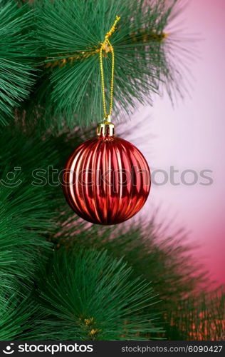 Christmas decoration on the tree - holiday concept