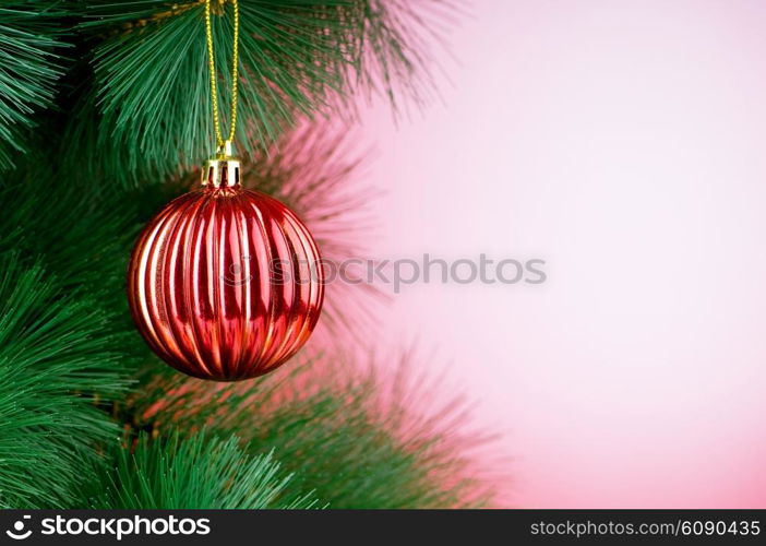 Christmas decoration on the tree - holiday concept