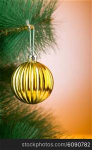 Christmas decoration on the tree - holiday concept