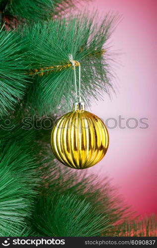 Christmas decoration on the tree - holiday concept