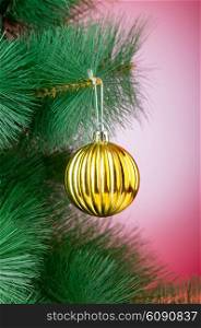Christmas decoration on the tree - holiday concept