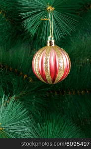 Christmas decoration on the tree - holiday concept