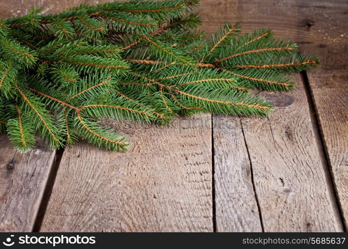 Christmas Decoration Over Wooden Background.