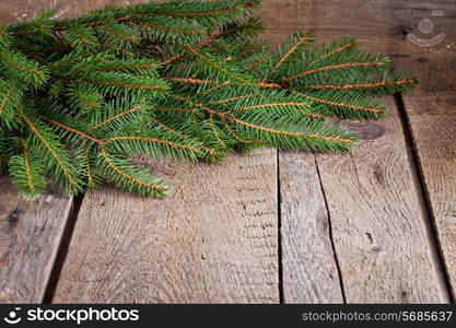 Christmas Decoration Over Wooden Background.