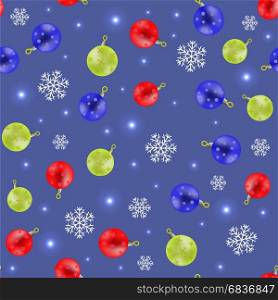 Christmas Decoration Seamless Snowflake Pattern on Blue Background. Christmas Decoration Seamless Snowflake Pattern