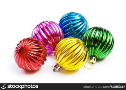 Christmas decorations in festive holiday concept