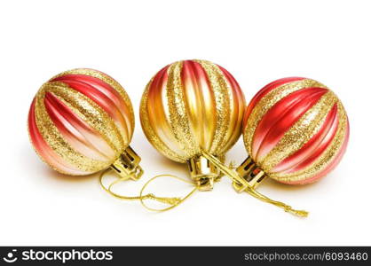 Christmas decorations in festive holiday concept