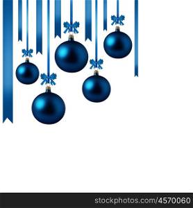 Christmas decorations in the form of beads on a white background.