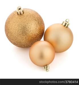 christmas decorative balls on white background.