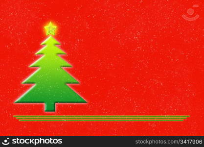 christmas design. snowing red and green christmas design with copy space