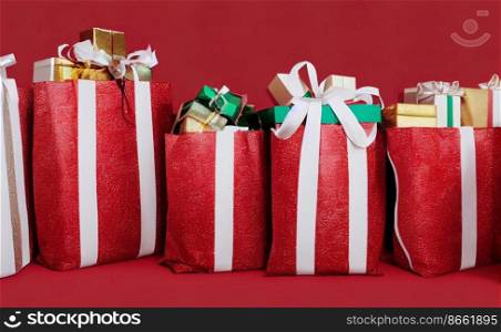 Christmas gifts, presents for new year 2023 3d illustrated