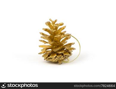 christmas gold bump isolated on white