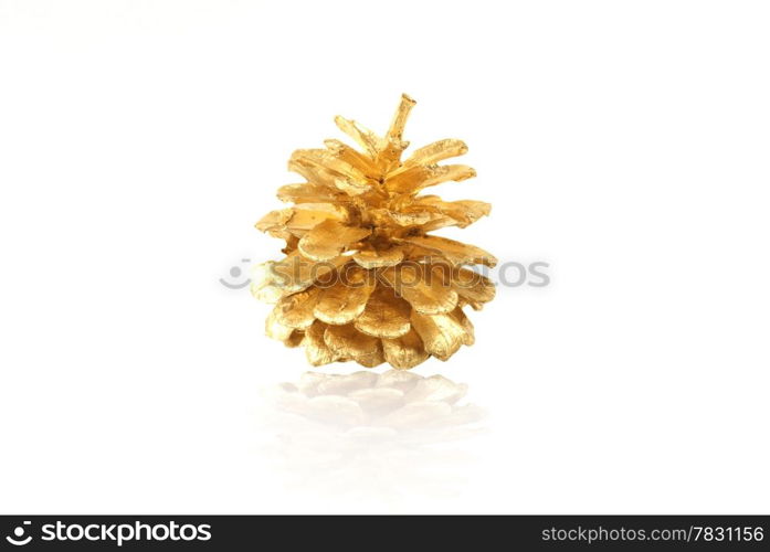 christmas gold bump isolated on white