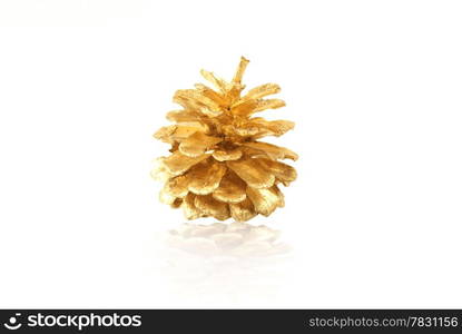 christmas gold bump isolated on white