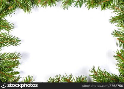 Christmas green framework isolated on white background