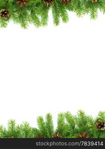 Christmas green framework isolated on white background