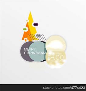 Christmas label or price tag sticker. Christmas label or price tag stickers with light effects