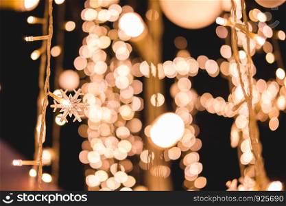 Christmas lights background Lights blurred bokeh