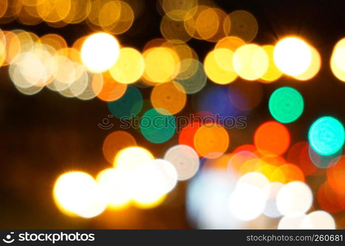 christmas lights decoration in the night in the street