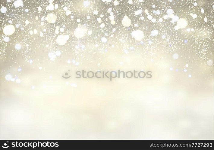 christmas lights festive defocused gray glowing background. christmas lights defocused background