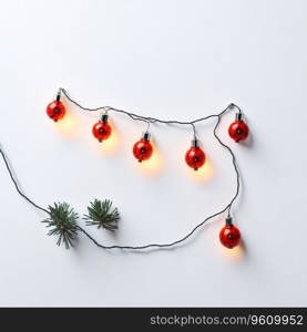 Christmas Lights isolated on White Background