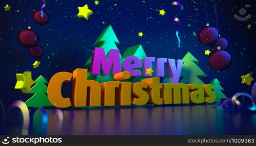 Christmas night colorful background. Greeting cards. Shining 3d illustration. Glowing stars with bright Merry Christmas wishes. Christmas snowflakes. 4K quality. Christmas night colorful background. Greeting cards. Shining 3d illustration. Glowing stars with bright Merry Christmas wishes. Christmas snowflakes.