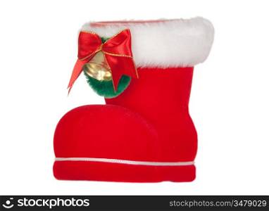 Christmas Ornament: Santa Claus boot isolated on white background